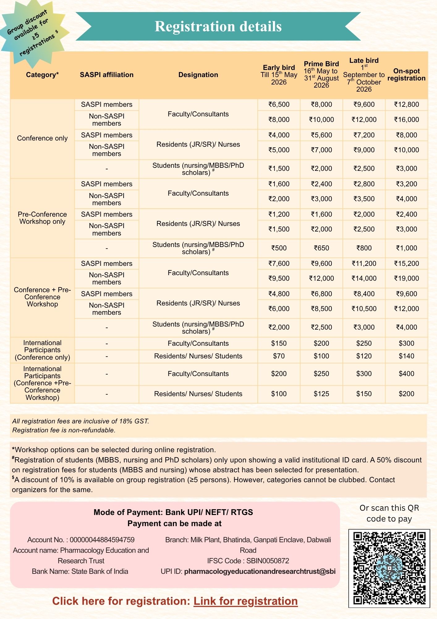 ASPICON 2026 Registration Details